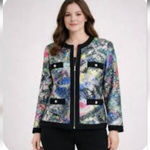 Michael Simon Jacket, Size XL, NWT, Front Zip, Sequins